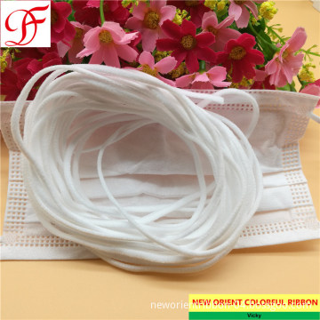 Factory Stock Elastic White 3mm 5mm Face Mask Elastic Rope Earloop for KN95/N95/Respirator/FFP2 Mask/3 Layers Disposable Mask/Surgical Mask/Medical Mask